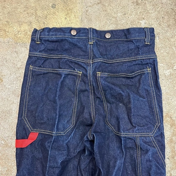 Vintage 1980s King Strap Carpenter Darkwash Jeans Size 30 - Picture 5 of 6